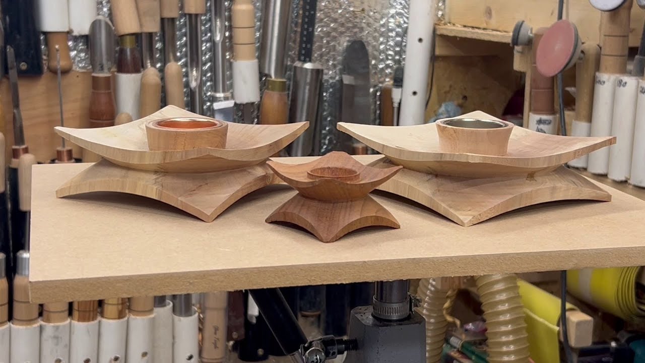 Woodturning. Tea-light holder. Craft fair seller. Can't make enough of them.