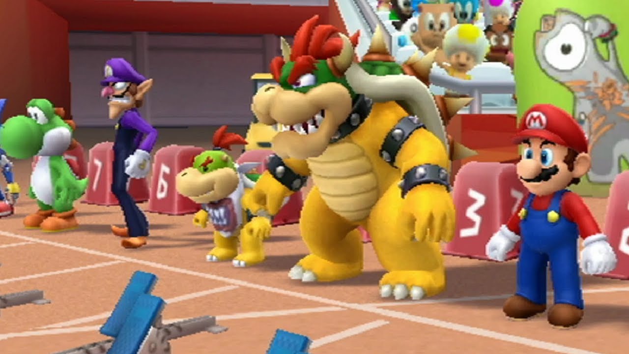 Mario & Sonic at the London 2012 Olympic Games - 110 Meter Hurdles (All Characters)