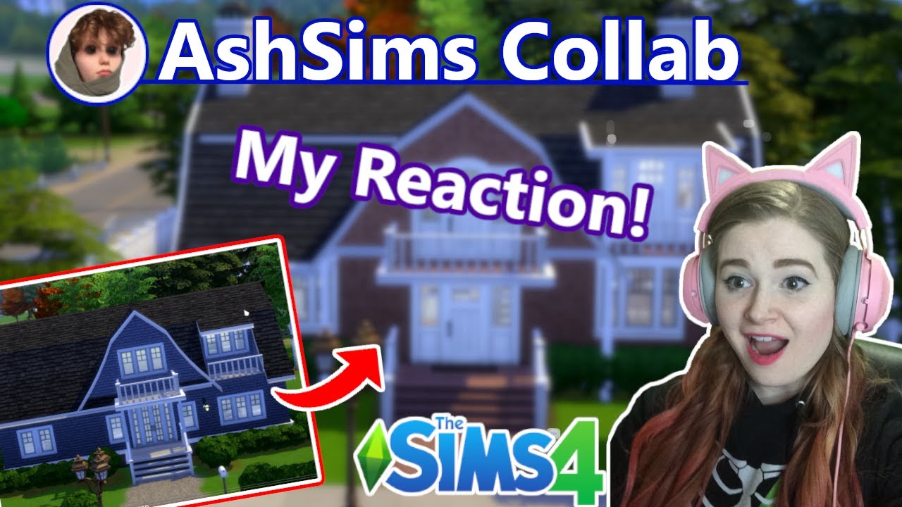 ASHSIMS COLLAB: MY REACTION TO ASH'S BUILD 🏡| Sims 4 | SimSkeleton
