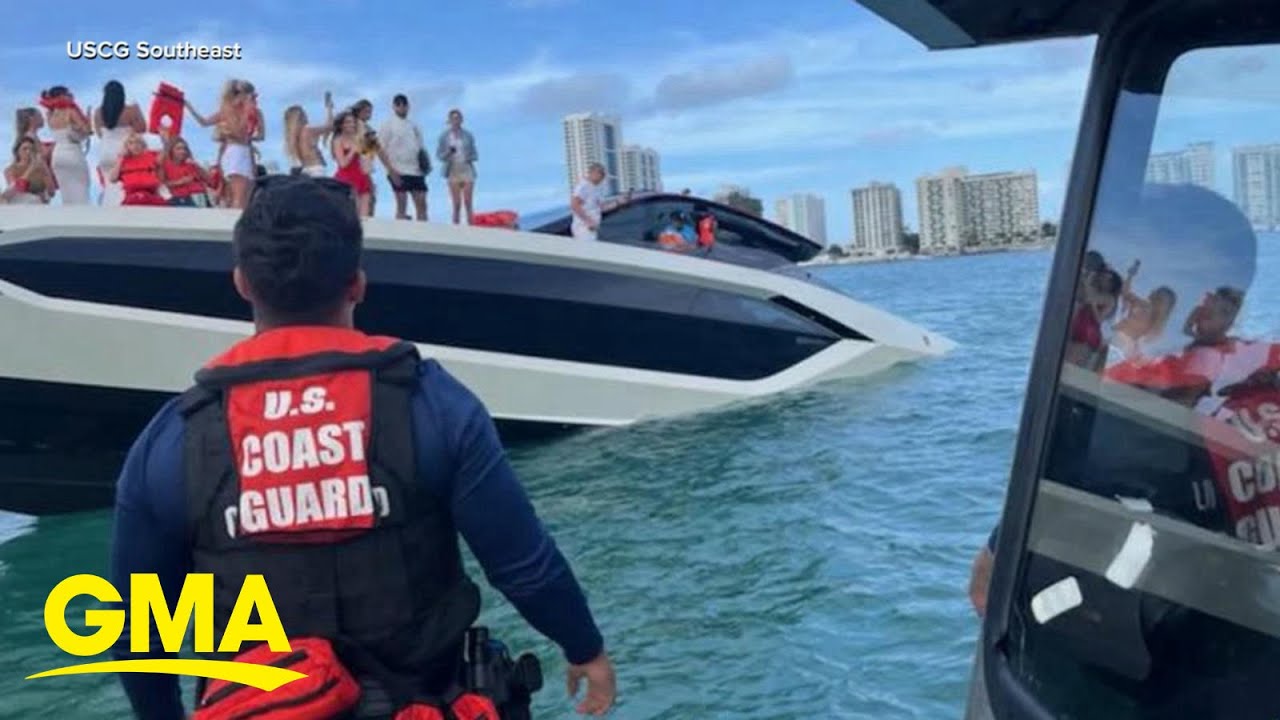 Over 30 people rescued from sinking yacht in Florida