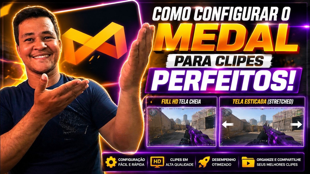 Como Configurar o Medal para Clipes PERFEITOS | Full HD Tela Cheia e Tela Esticada (Stretched) 🔥🎮