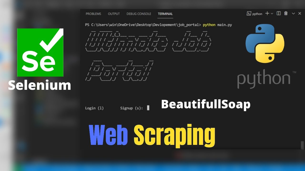 Web Scraping Using Selenium and BeautifullSoap | Jobs Searching using Web scraping
