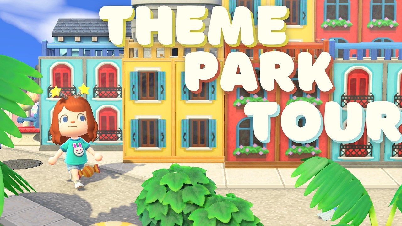 Colorful THEME PARK Island Tour in Animal Crossing 🎪