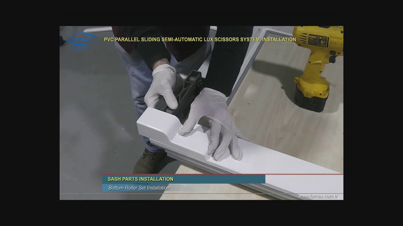 FORNAX   PVC Parallel sliding Semi Automatic lux scissors system installation