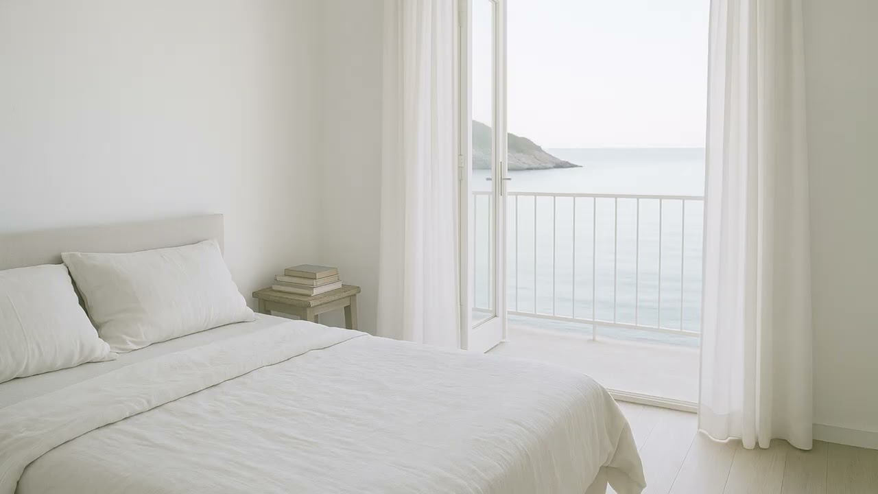 Ambient Piano for Reading 🌊 Seaside Cottage & Soft Waves — For Mindful Reading