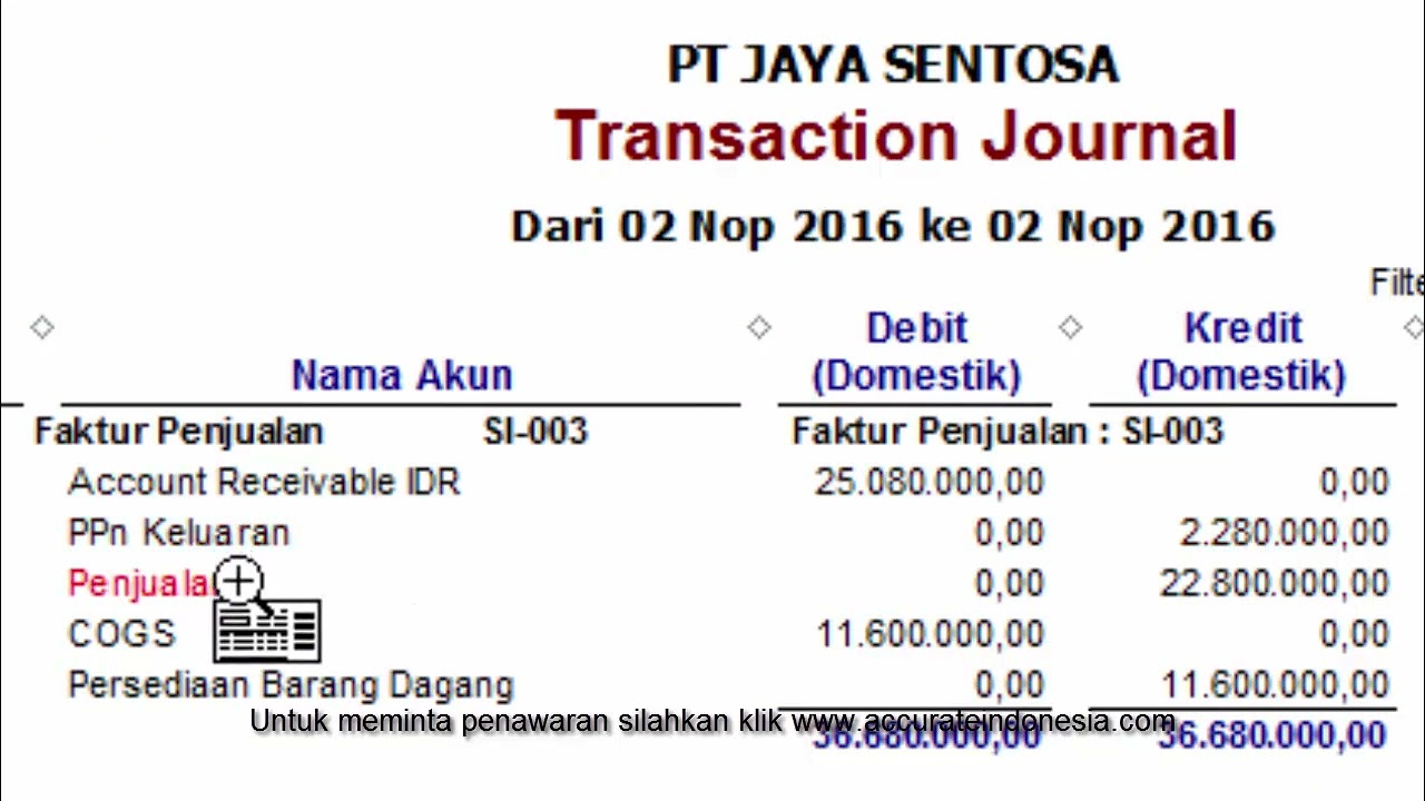Tutorial Persediaan Stok Accurate Accounting Software - Setup Report Input Transaksi