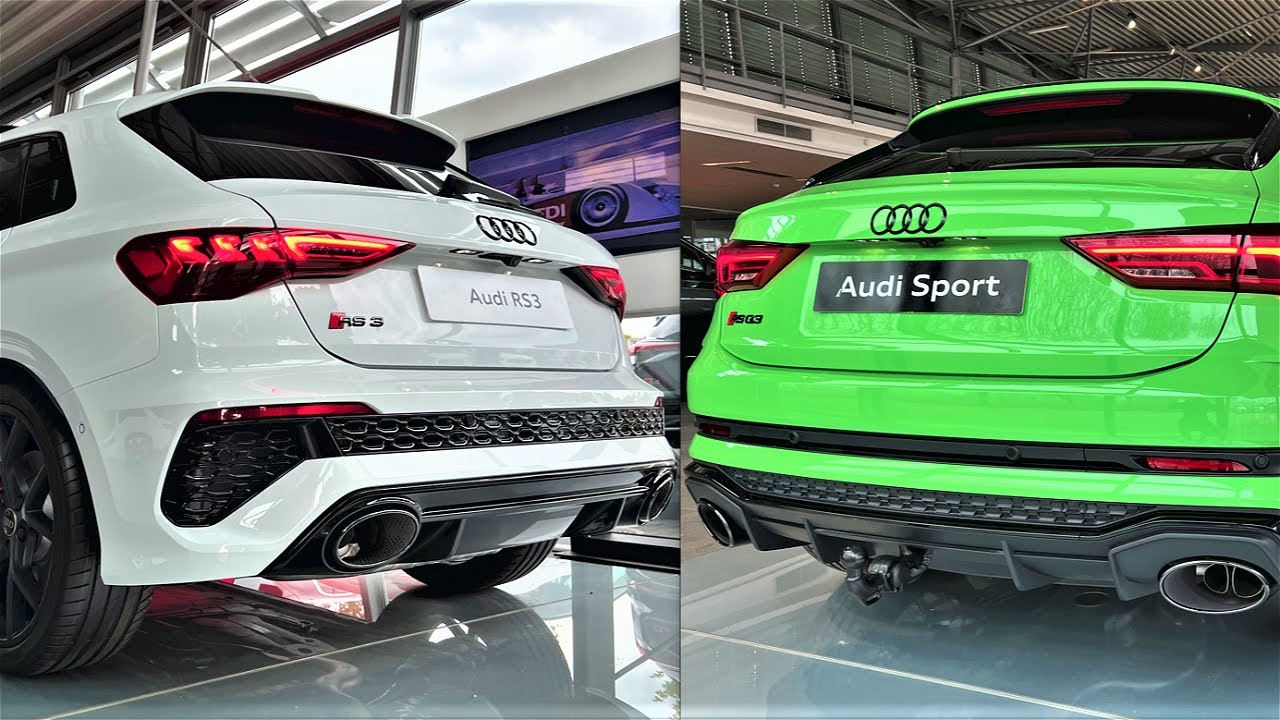 New Audi RS Q3 Sportback 2023 vs New Audi RS3 Sportback 2023 - STARTUP and REVS Comparison
