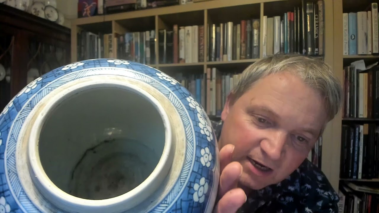 Looking at a large Kangxi Ginger Jar and Yongzheng Dragon over the Wall plate
