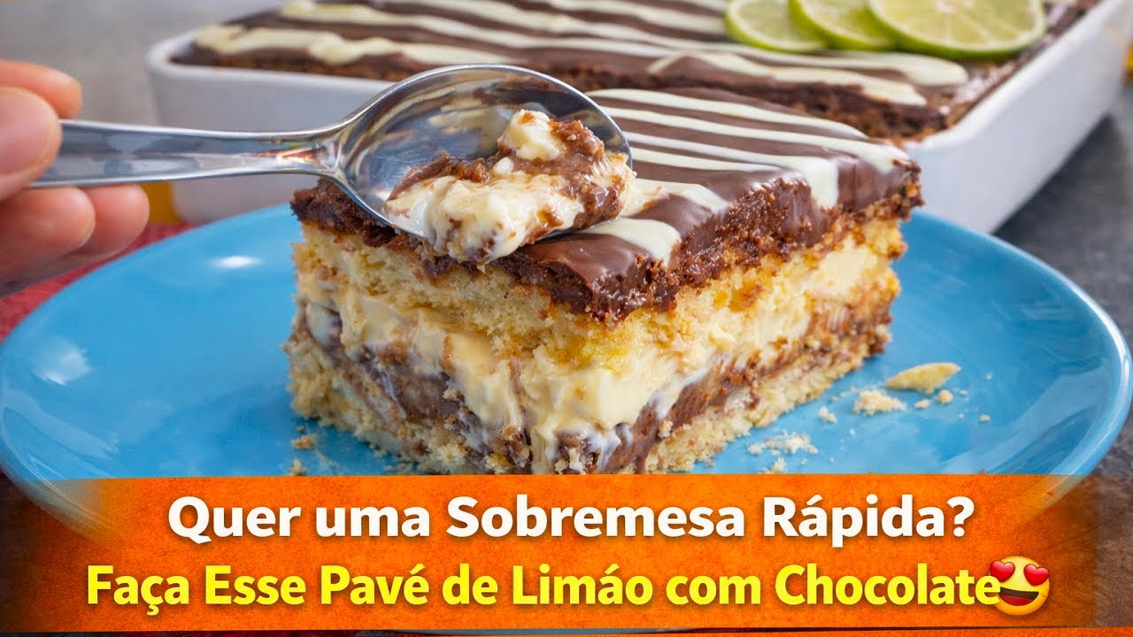 Você Precisa Fazer Esse Pavê de Limão com Chocolate Hoje 🍋🍫 | Rápido e Fácil