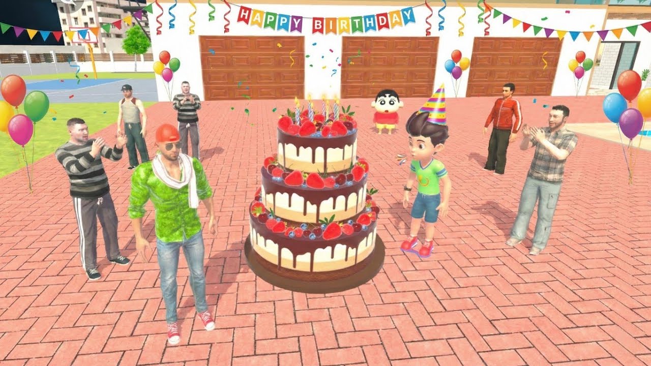 Kicko Ki Birthday Party Celebration in Indian Theft Auto Simulator Game 