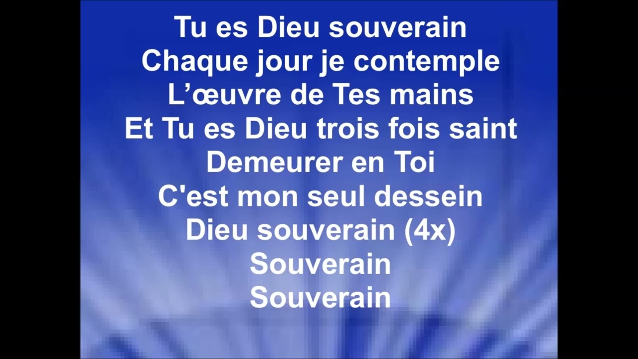 DIEU SOUVERAIN - Thomas Blanc