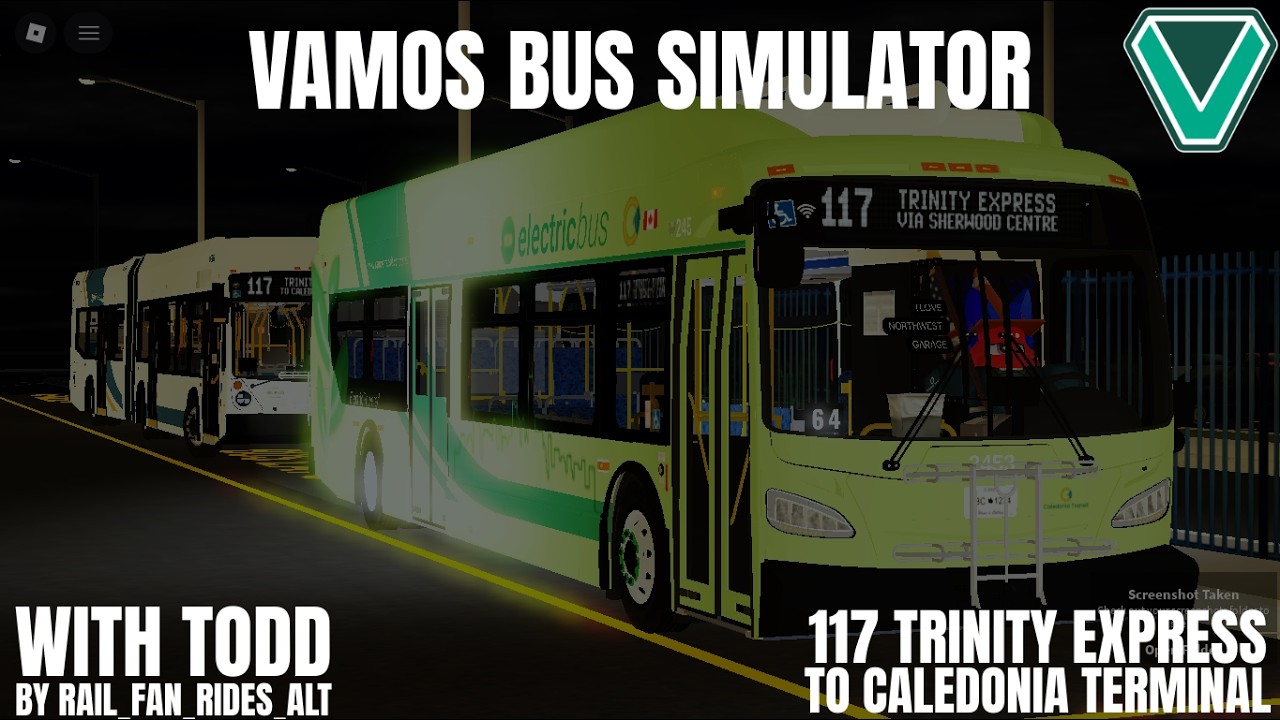 VAMOS BUS SIMULATOR: 117 TRINITY EXPRESS: FROM TRINITY COMMS TO CALEDONIA TERMINAL:  WITH @ToddM-t5x