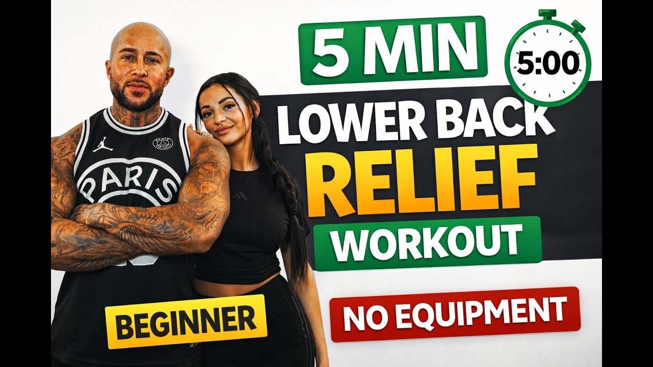 5 Min Lower Back Pain Relief Workout at Home No Equipment