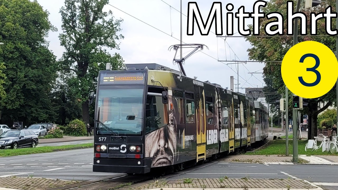 Stadtbahn Bielefeld | Mitfahrt | Duewag M8D | Linie 3 | Babenhausen Süd - Dürkopp Tor 6
