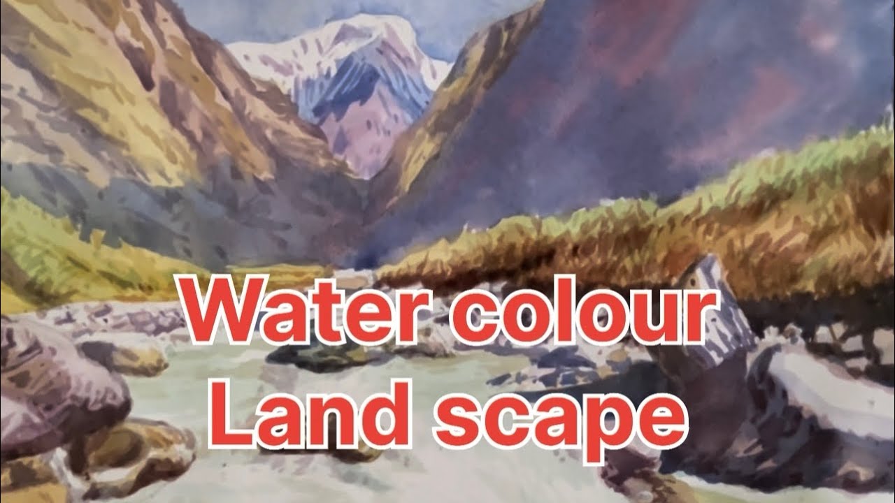 Water colour Land scape #watercolour