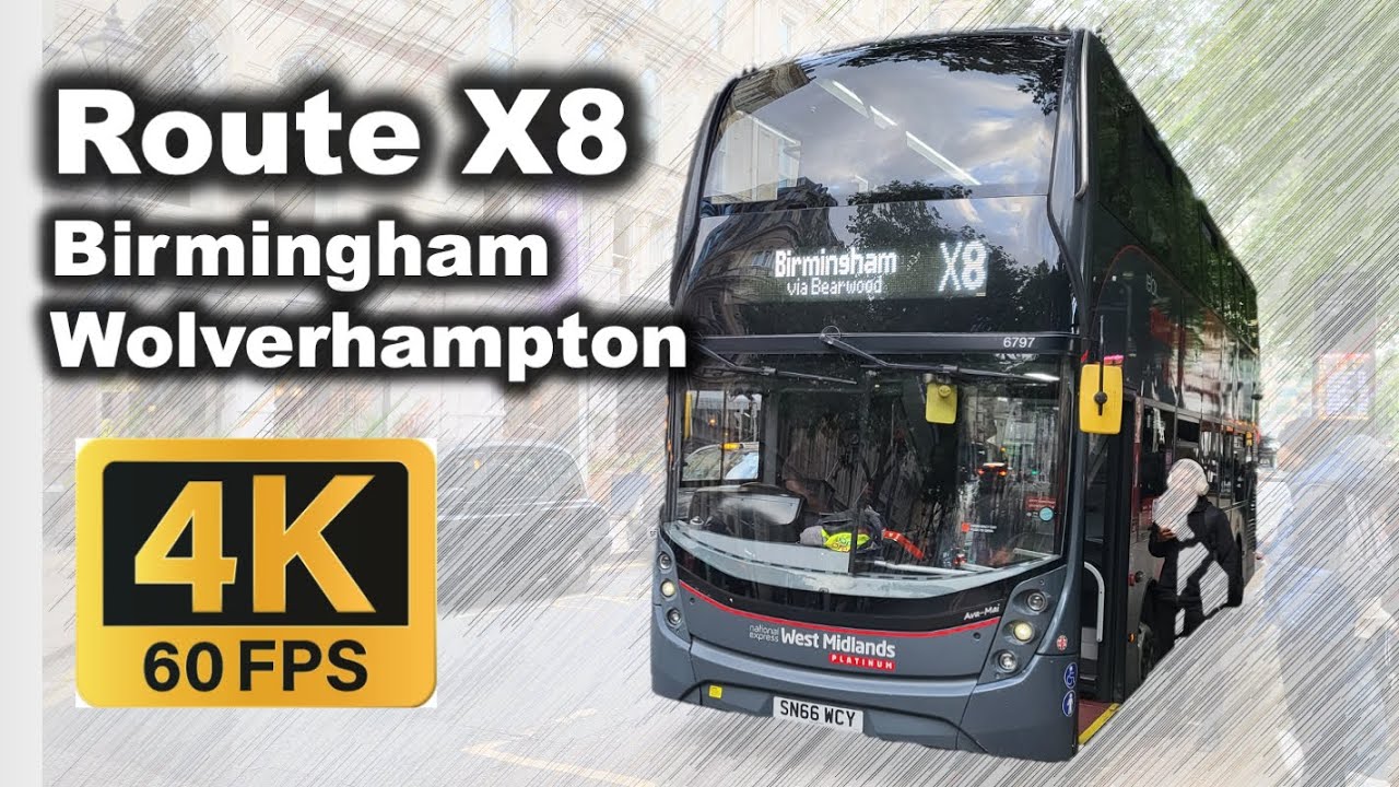 Birmingham to Wolverhampton by BUS - NXBus Route X8 Full Journey (September 2024)