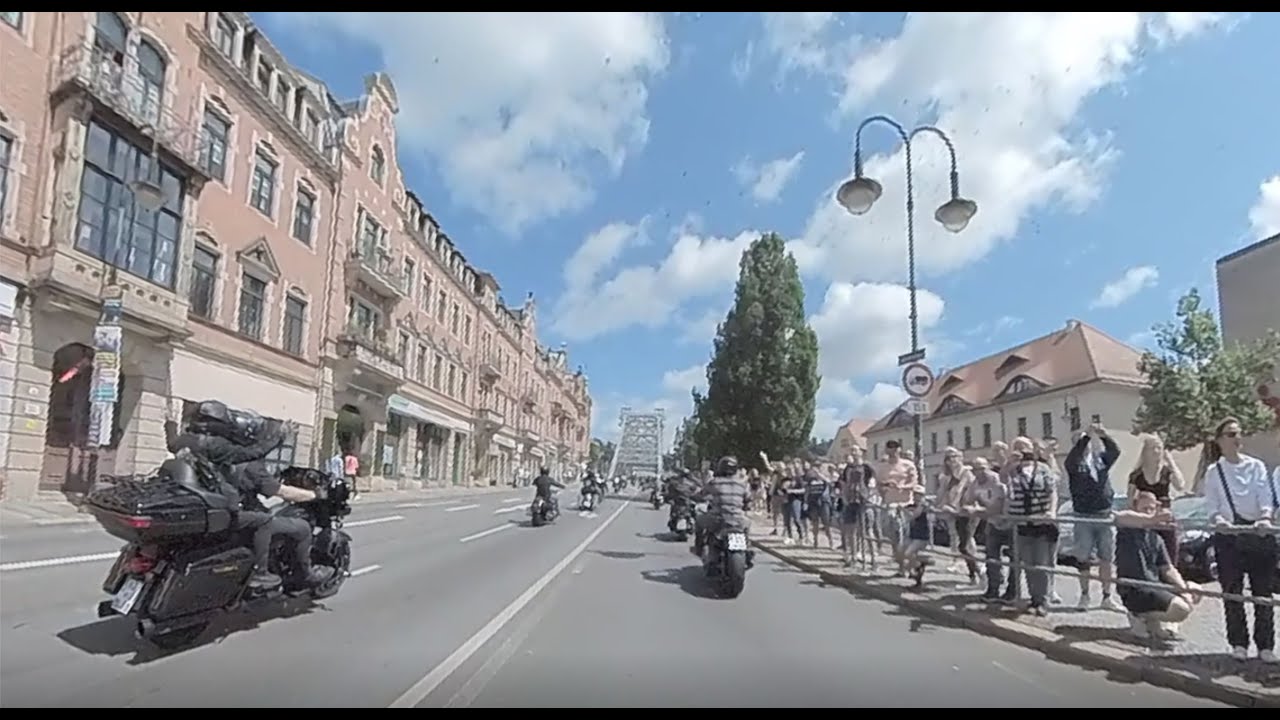Harley Days Dresden 2024 - Biker Parade - Fahrerperspektive
