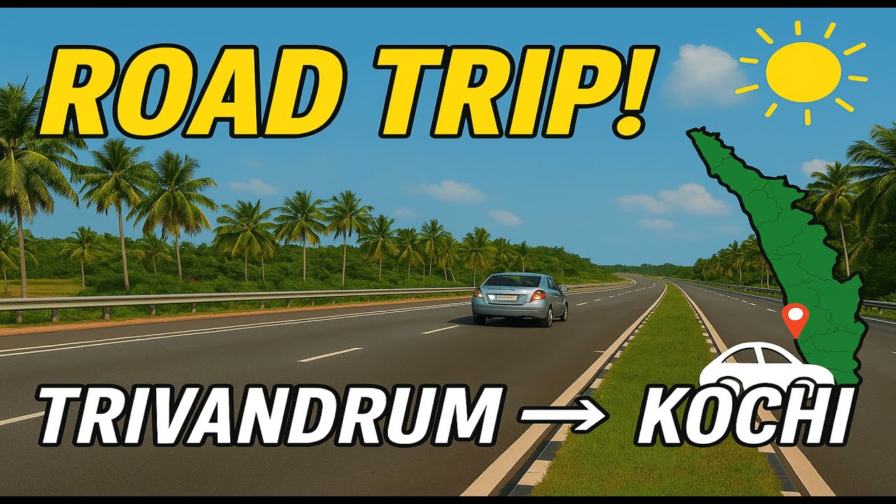 🚗 Thiruvananthapuram to Kochi Road Trip by Car | Scenic Kerala Drive 🌴 | Popular destinations 🏜️