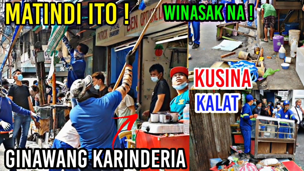 MATINDI ITO ! BINABOY AT GINAWANG KUSINA ANG SIDEWALK | WINASAK AT HINAKOT|MANILA CLEARING OPERATION