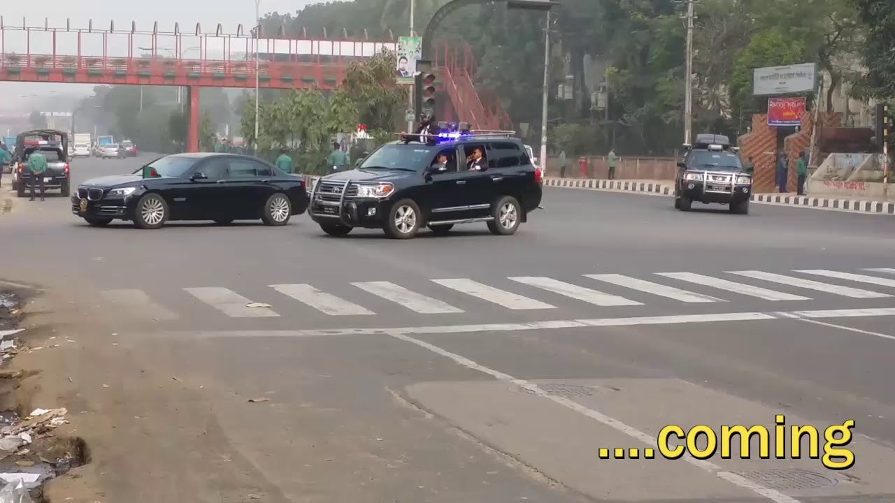 Police active when prime minister come n security in Bangladesh