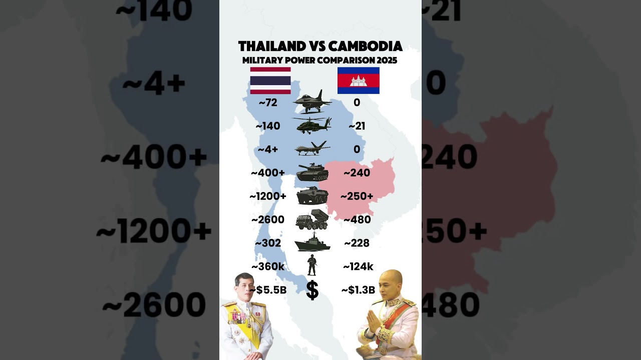 Thailand vs Cambodia Military Power 🔥 2025 Comparison