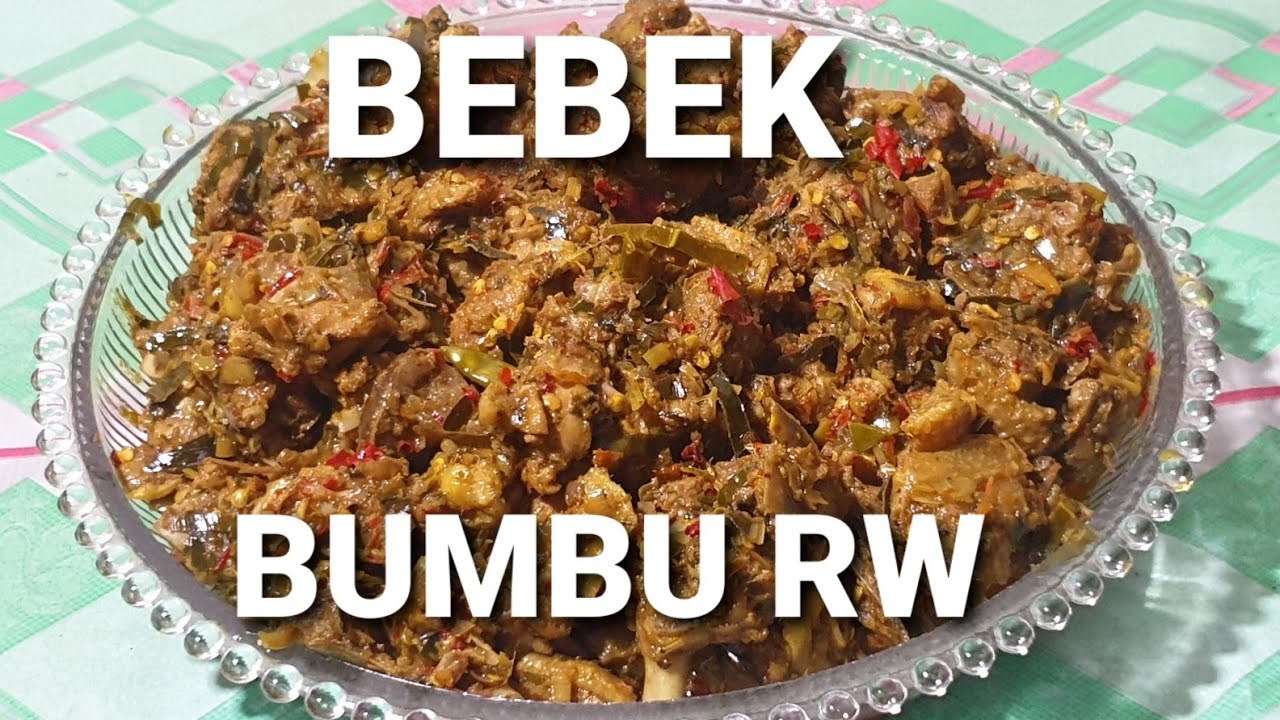 RESEP BEBEK BUMBU RW/MASAKAN KHAS MANADO