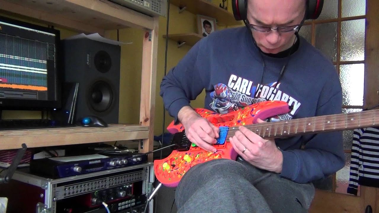 Stellah Headless Kit guitar, Ardour DAW linux, Focusrite Scarlet 18i8