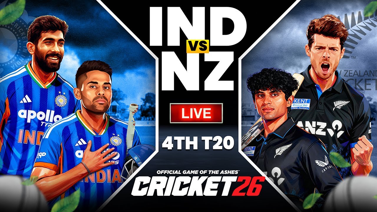 IND vs NZ 4th T20I LIVE 🔴 | India vs New Zealand Today Match | Cricket 26 Live | CricSOFI