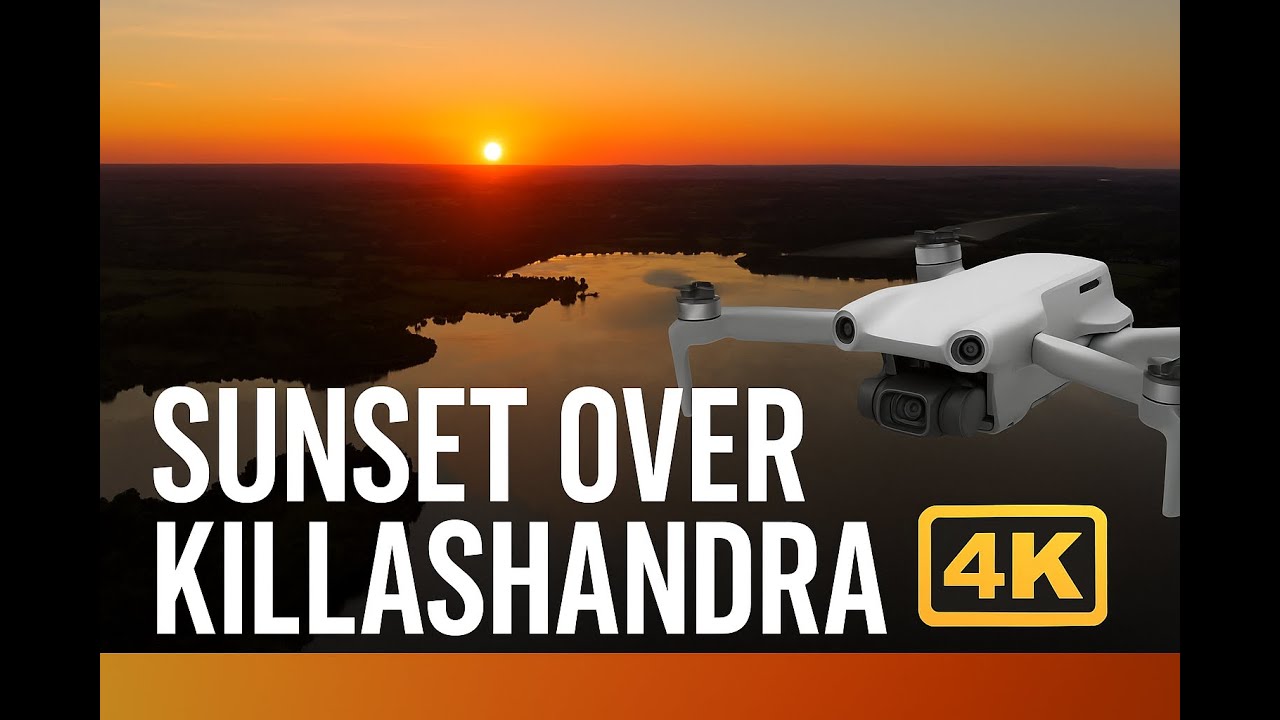 Killashandra Lakes Aerials: Drone Photography in Ireland Sunset