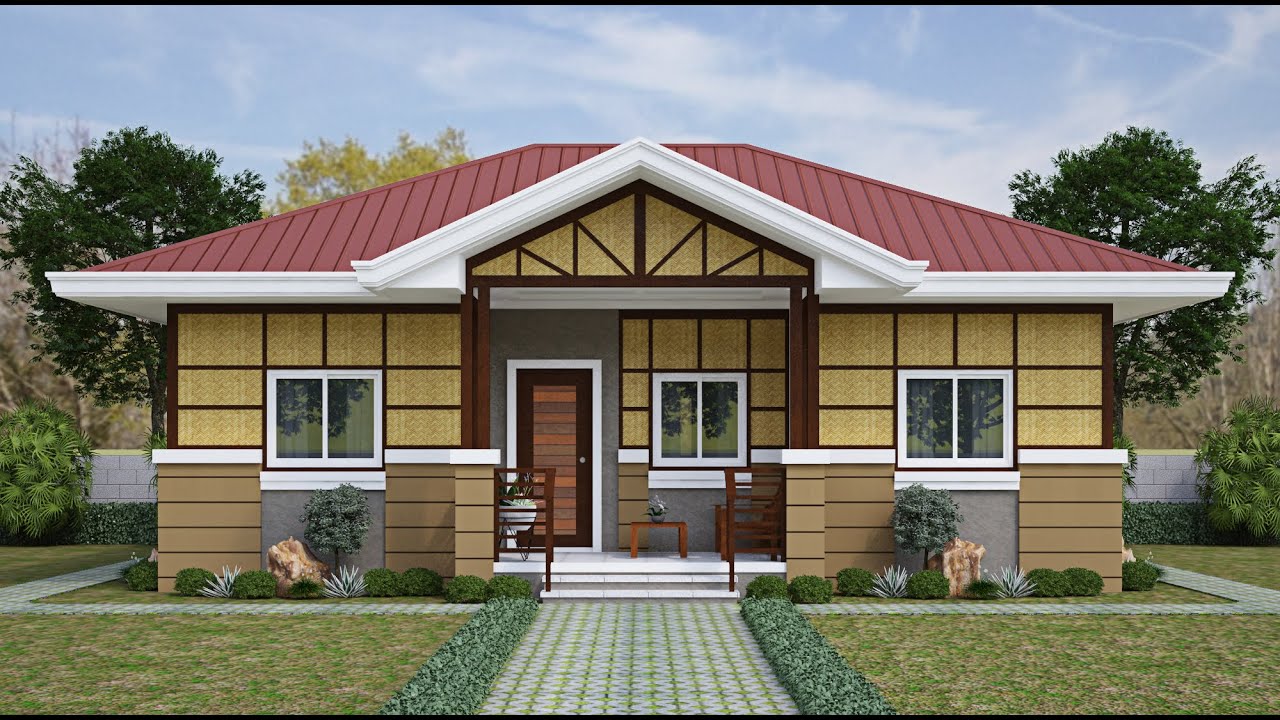 BUNGALOW HOUSE DESIGN - 3 BEDROOM AMAKAN HOUSE - 100 SQMT/ 1,076 SQFT.