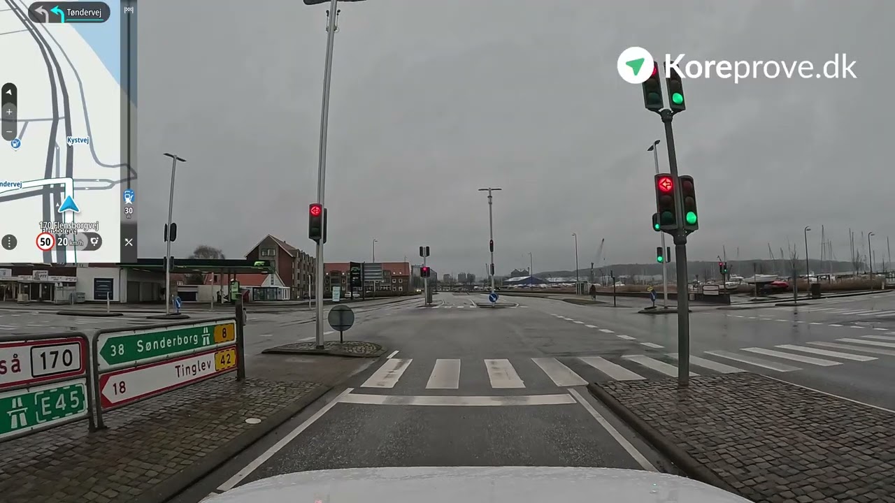 Køreprøve rute Aabenraa - Aabenraa Høje Kolstrup