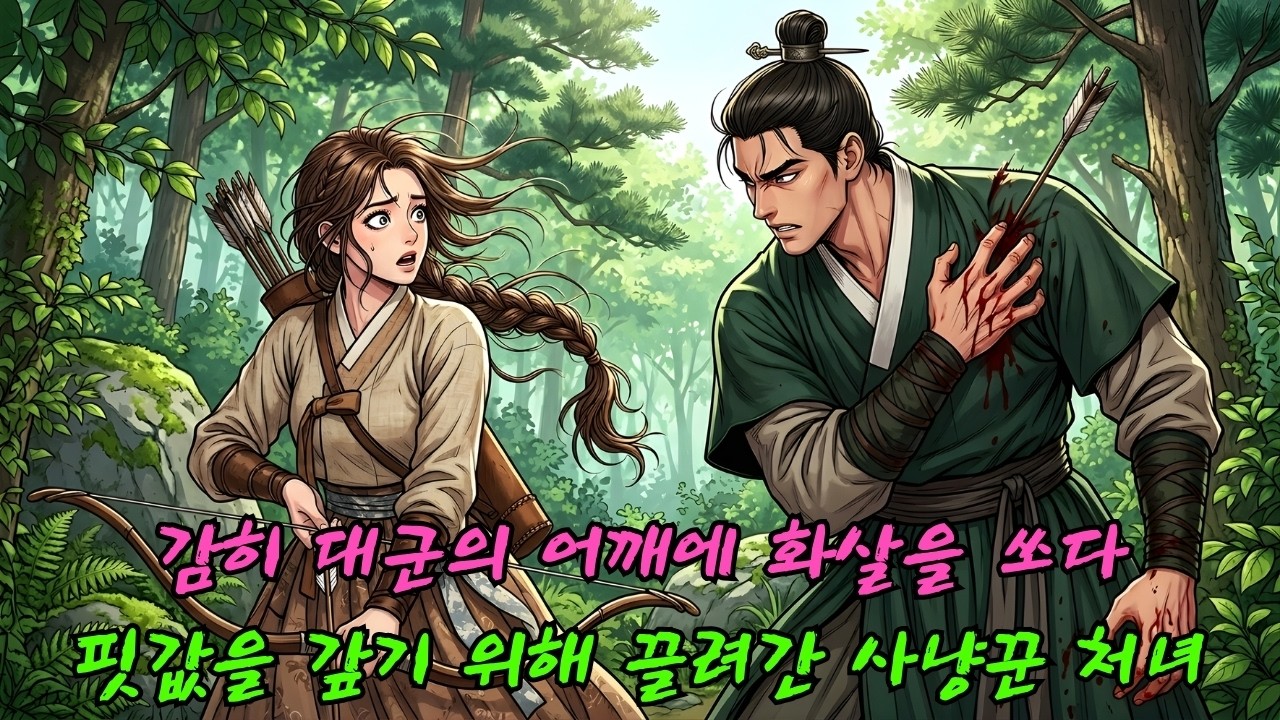 조선시대 설화 숲속 처녀 사냥꾼의 실수로 변복한 대군의 어깨를 맞혀 평생 피의 빚을 갚으러 대군저로 끌려간 기묘한 사연
