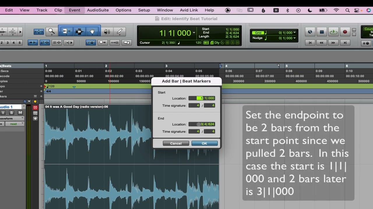 Find a Song's Tempo in Pro Tools