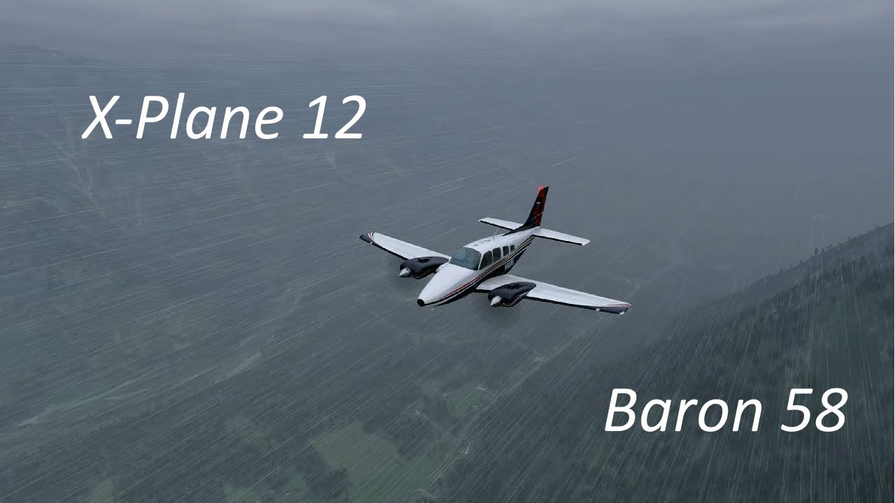 X-Plane 12 | Baron 58 REP | CYBD | Météo dégueu