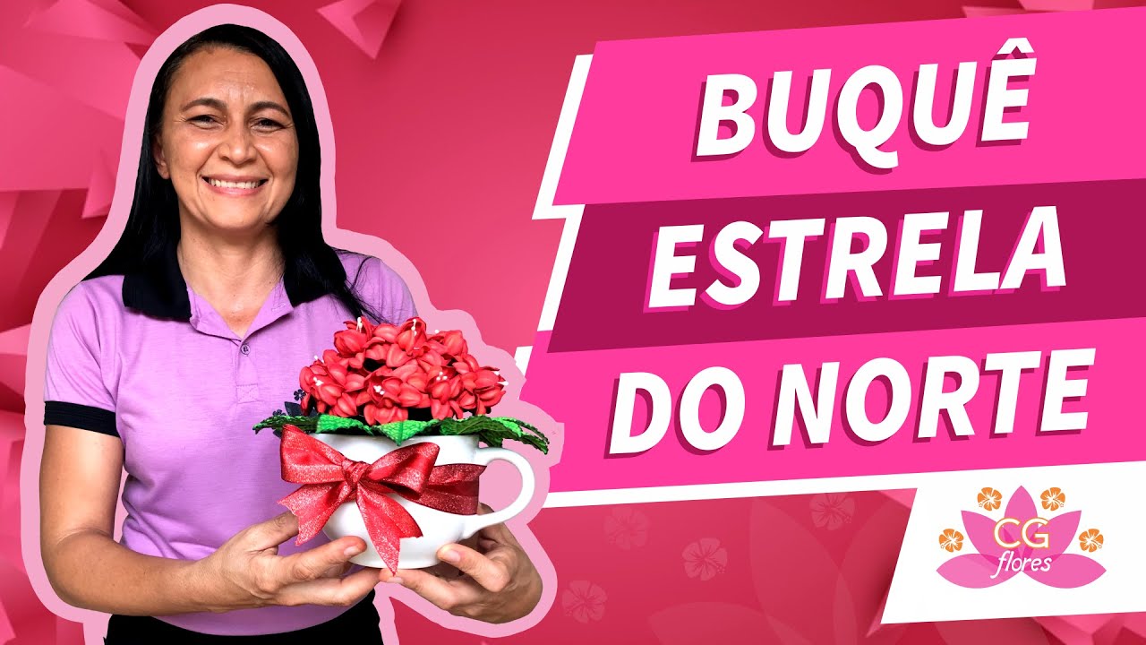 FLOR ESTRELA DO NORTE E ORNAMENTAÇÃO EM UMA XÍCARA