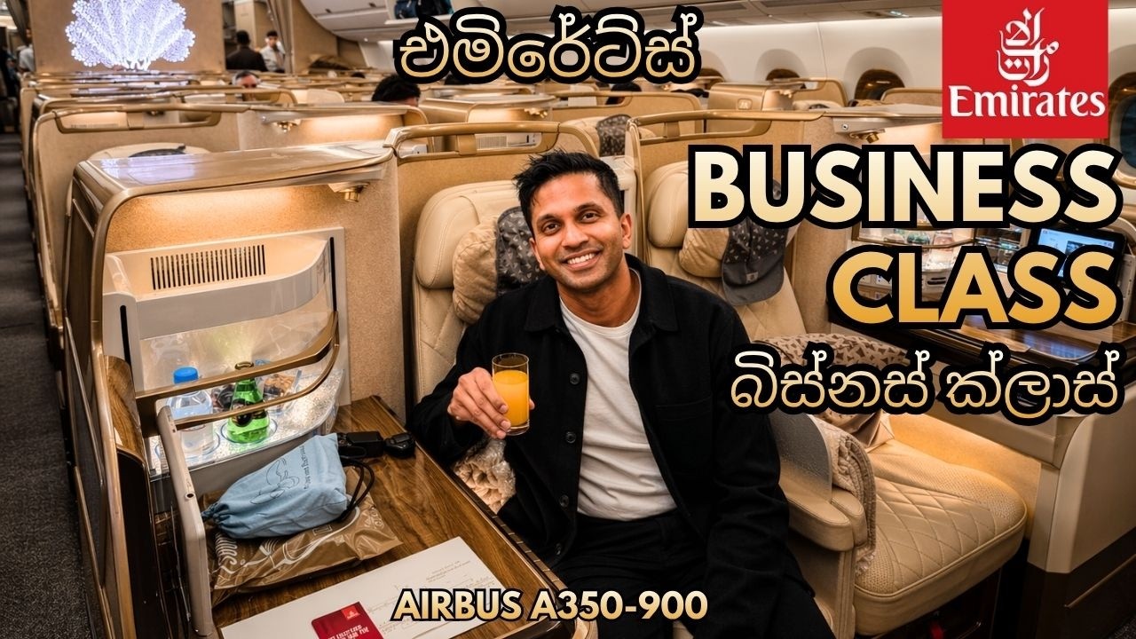 Emirates A350 Business Class from Colombo to Dubai (Full Experience)