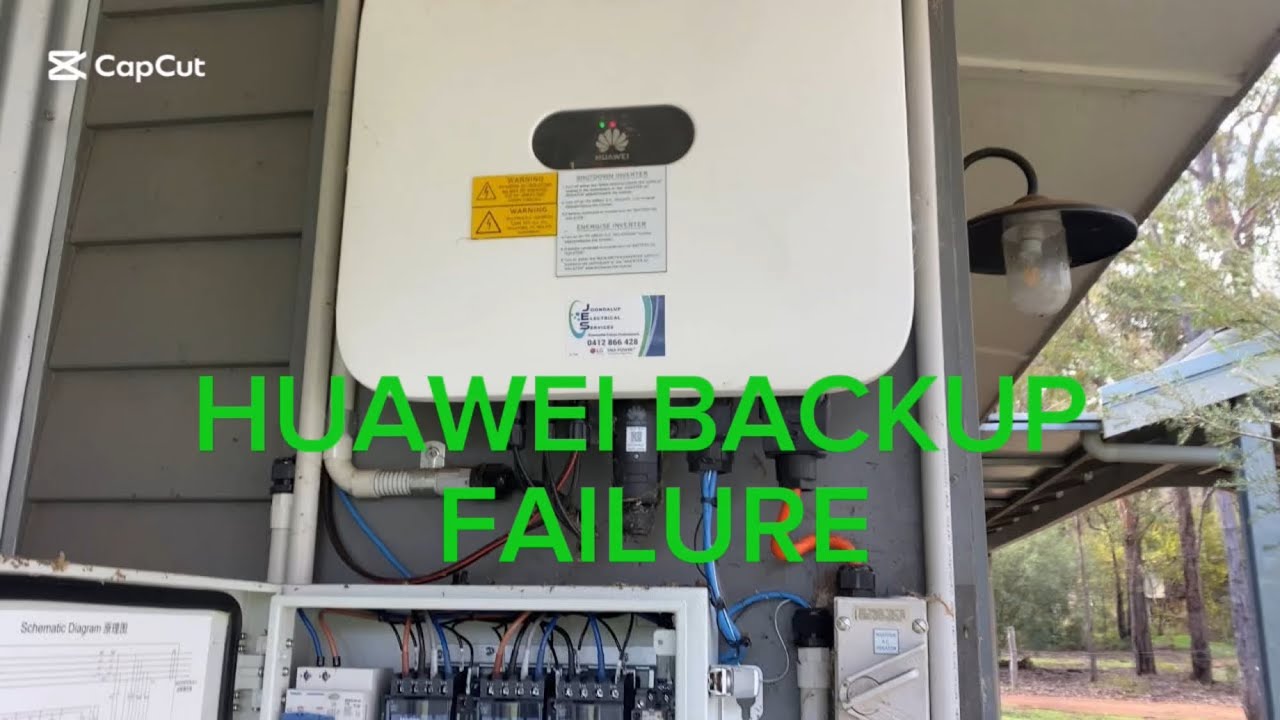 Huawei solar inverter with Luna battery and faulty three phase backup box in Mundaring Perth.