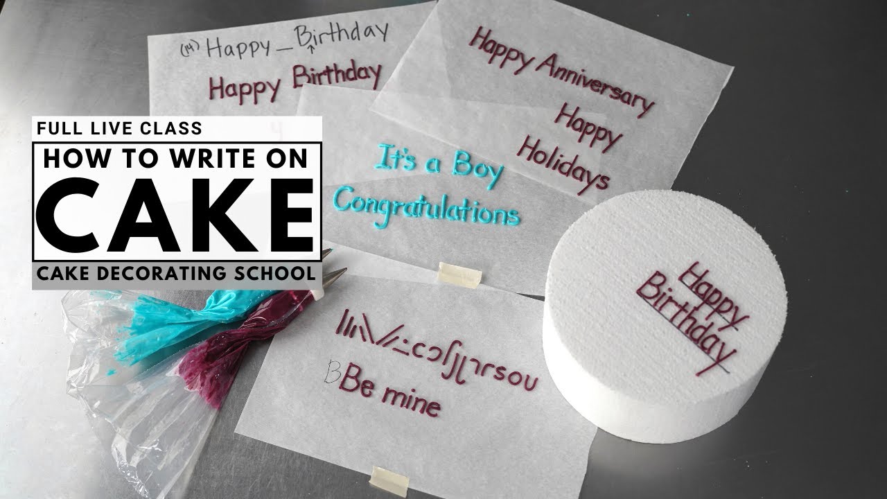 How to write on cake [ Cake Decorating For Beginners ]