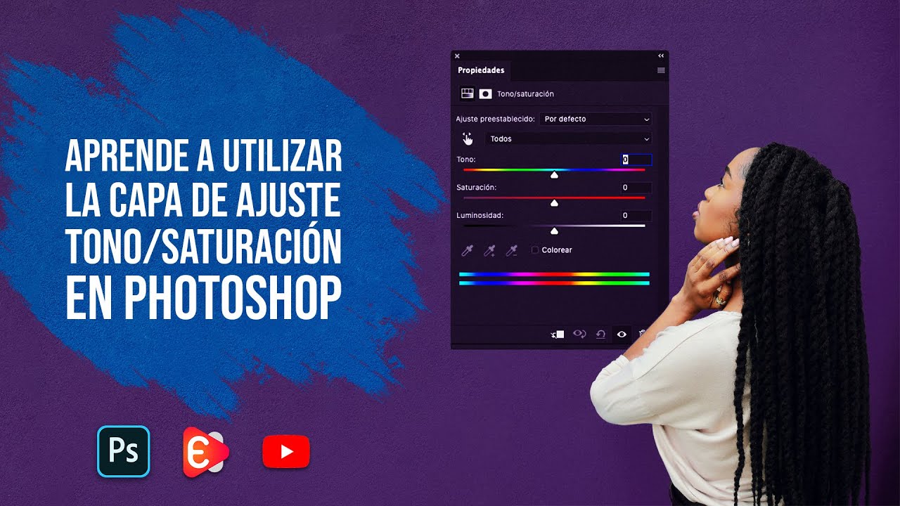 Capas de Ajuste Tono y Saturacion en PhotoShop