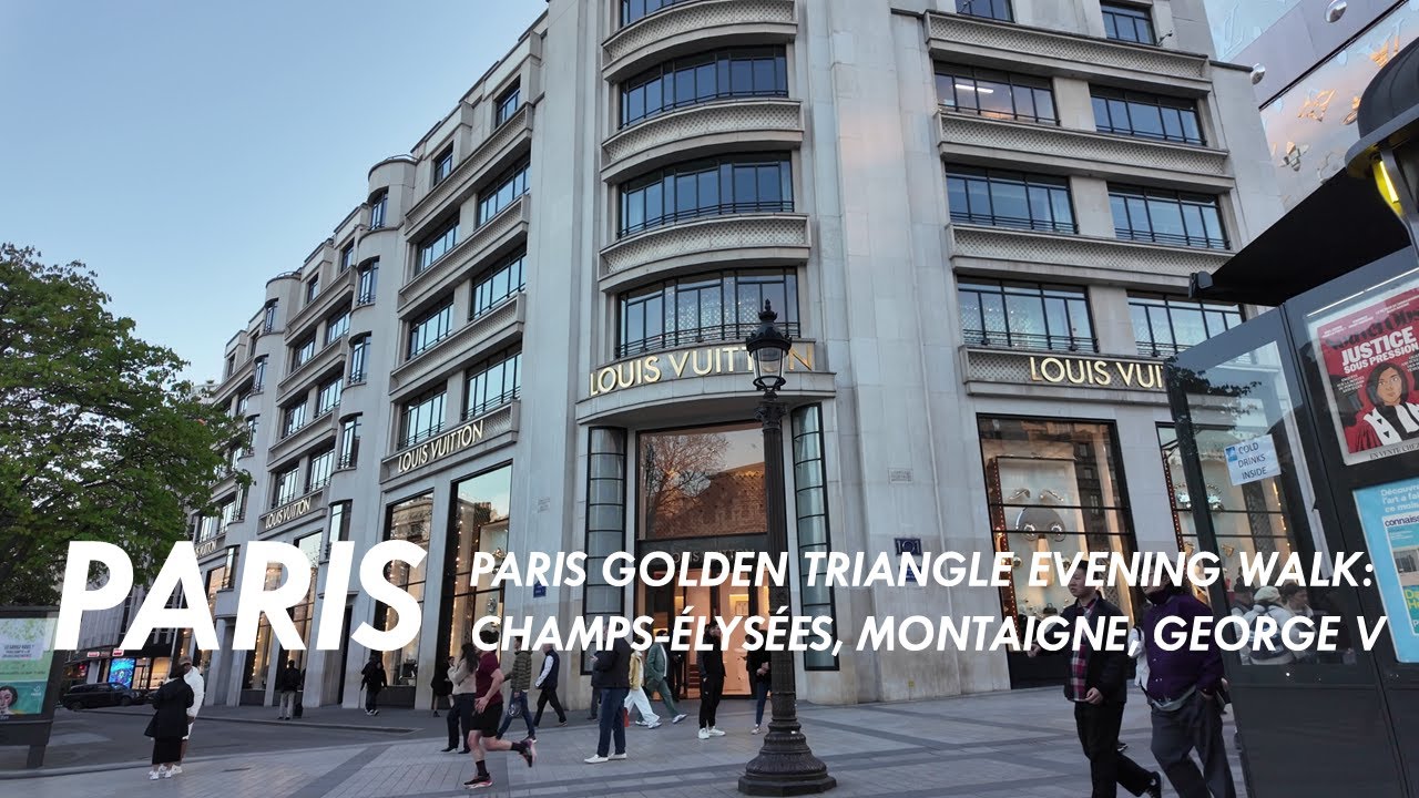 Paris Golden Triangle Evening Walk: Glamour on Champs-Élysées, Montaigne & George V | 4K HDR