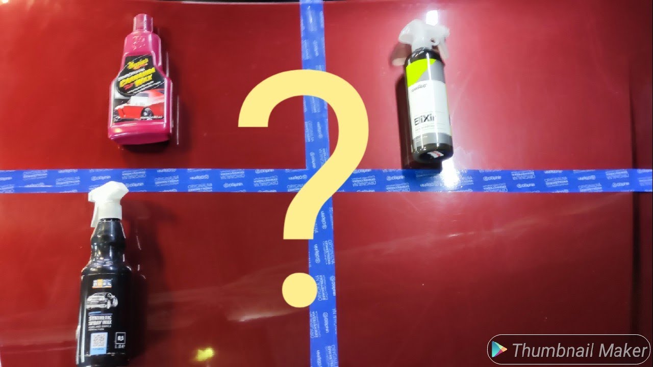 Meguiar's carnauba wax vs Carpro Elixir vs Carpro Elixir + ADBL Synthetic spray wax