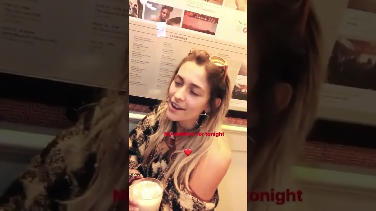 Paris Jackson and Austin Brown singing October 21st 2017