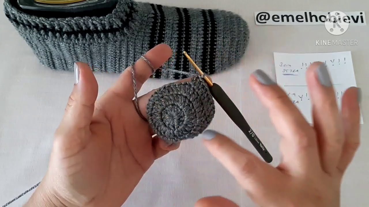 Erkek Soket Patik Çorap Yapılışı / Very Easy Crochet Men Slippers