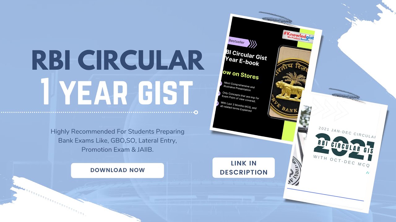 RBI Circular Gist 2021 Full Year Copy | With MCQ