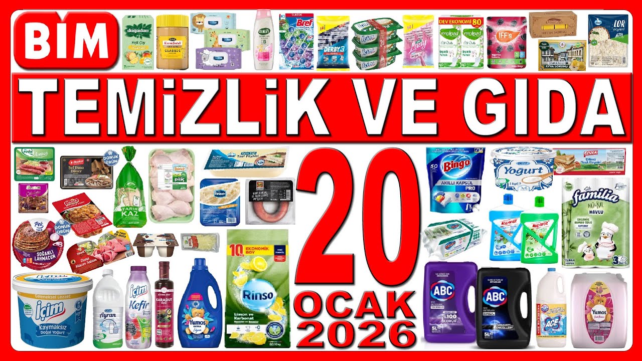 BİM KAPIŞ KAPIŞ BU SALI | TEMİZLİK MALZEMELERİ & GIDA ÜRÜNLERİ | BİM AKTÜEL 20 OCAK 2026 KATALOĞU