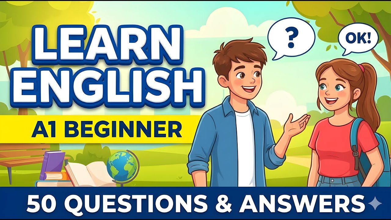 50 Questions and Answers: Basic English Conversation for Beginners (A1) | Simple English Dialogue