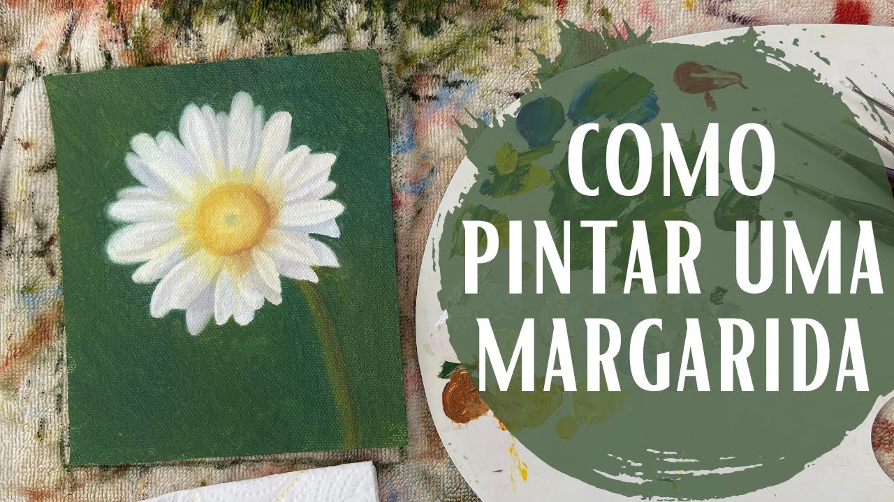 Como pintar uma margarida