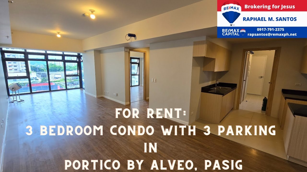 Property Tour No. 100: 3 Bedroom Condo with 3 Parking Spaces for Rent in Portico by Alveo, Pasig