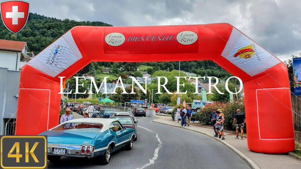 Walking Switzerland 🇨🇭 | Classic Car meet L&eacute;man R&eacute;tro 4K Walk