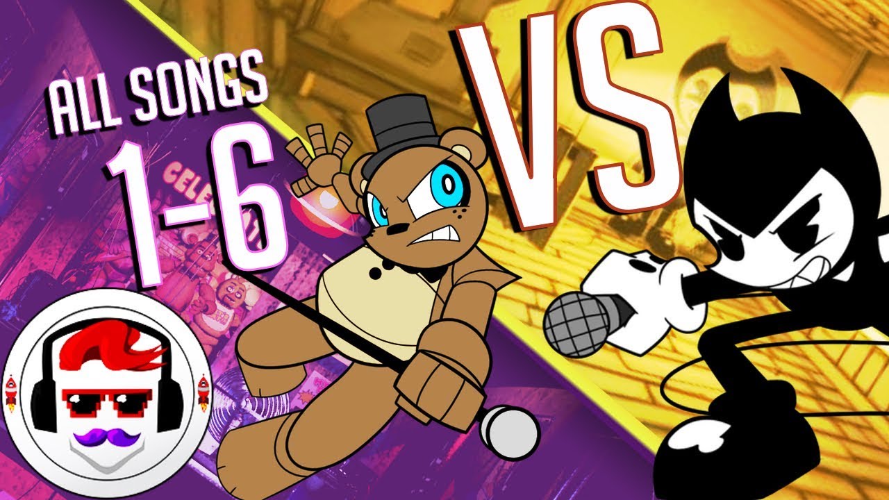 FNAF vs Bendy and the Ink Machine Rap Battle | Freddy vs Bendy ALL SONGS 1-6 | Rockit Gaming